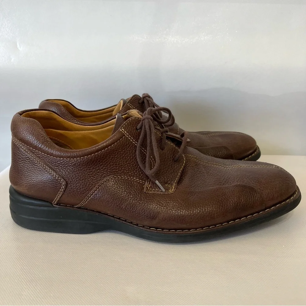 Johnston & Murphy Brown Leather Lace Up Shoes WIDE